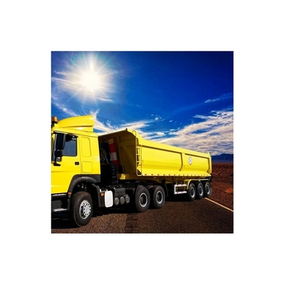Suspensão Mecânica Suspensão Flatbed 3 Axles Rear Dump Semi-Trailer com Flatbed
