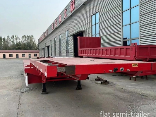 Sistemas de suspensão tipo braço cruzado 3 eixos 40FT Container Flat Bed Truck Semi-trailer