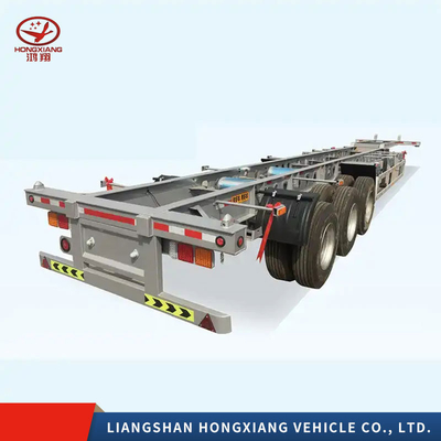 5.5 toneladas Container Transporting Used Trailer Axles 3 Axles Skeleton Semi-trailer com 1