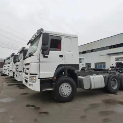 6X4 Head 340HP 40ton 110km/H Trucks de trator pesados usados em Euro 2 com janela manual