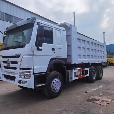 Usado de segunda mão 6*4 HOWO 371HP Dump Tipper Truck Manual Design de pneus sem tubo da janela