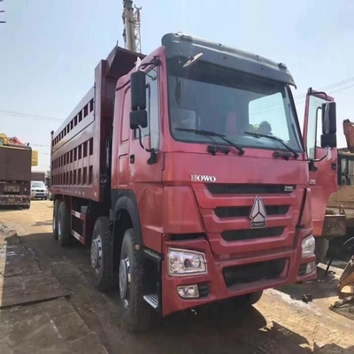 Sinotruck 6*4 371HP Caminhão de lixo branco usado com suspensão de ar do assento do condutor