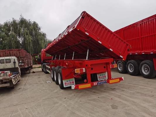 Sistema de travagem antibloqueio ABS 3 eixos Cama alta Auto-dumping/Tipping Semitrailer Venda
