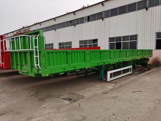 Fabricado em 3 eixos, semi-reboque de parede lateral auto-dumpado, com serviço pós-venda de 1 ano
