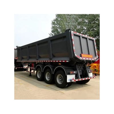 U-Turn Back 13t 4 Axis Heavy Duty Side Aluminum Rear 30 50 60ton Semi Truck Hidráulico Dnd Dump Trailer