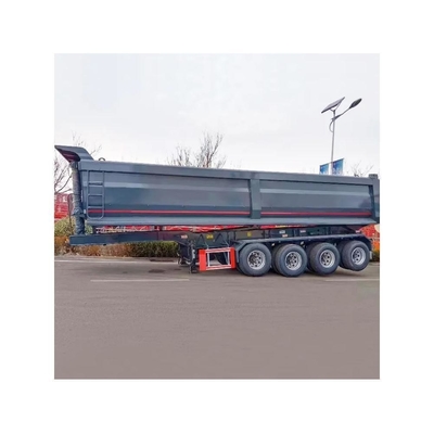 3.4 eixos suspensão mecânica de baixo leito descarga de leito plano tractor de carga semi-camião reboque