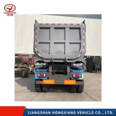 3 eixos 40 toneladas Sinotruk Mining Dumper Dump Tipper Semi Truck Trailer Grau de serviço leve