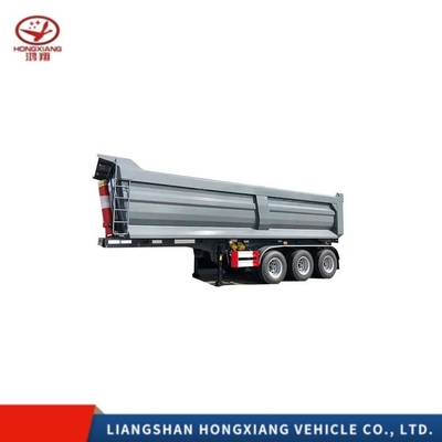 Aço 4 eixos de carga pesada lado de alumínio traseiro 30 50 60 toneladas hidráulico Semi-truck Dump Trailer