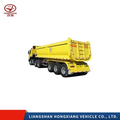 Caminhão de contêineres de carga leve de 3 eixos de 40 pés, rebocador, semi-dump trailer, com grau de aço