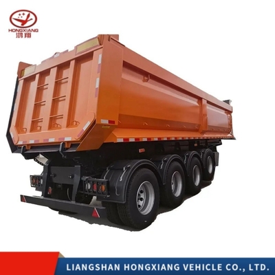 Caminhão de contêineres de carga leve de 3 eixos de 40 pés, rebocador, semi-dump trailer, com grau de aço