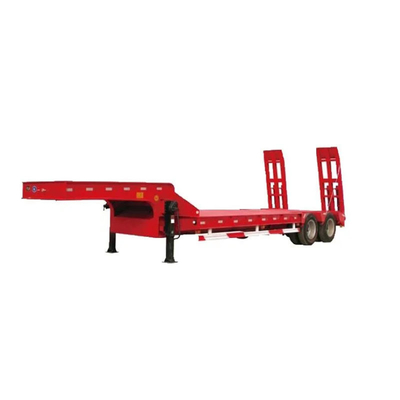 50-100 toneladas de carga pesada caminhão de pescoço de galinha semi-reboque de cama baixa desempenho superior