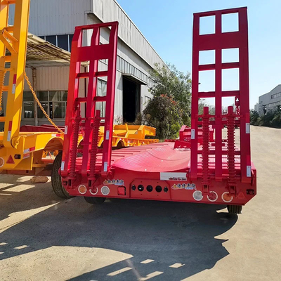 12r22.5 Pneus Hidráulico de pescoço de ganso Low Lowboy Semi-trailer de cama baixa para transporte de carga pesada