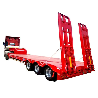 12r22.5 Pneus Hidráulico de pescoço de ganso Low Lowboy Semi-trailer de cama baixa para transporte de carga pesada