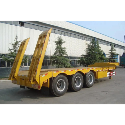 12r22.5 Pneus Hidráulico de pescoço de ganso Low Lowboy Semi-trailer de cama baixa para transporte de carga pesada