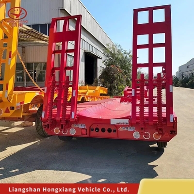 Customização 80tons 3 eixos Extensível 17m Semi-reboque de cama baixa com 12r22.5 Pneus