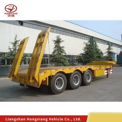 13500X3000X1550 mm Reboque de eixo baixo de 13 t Tri-Axle Semi-reboque de eixo baixo para transporte