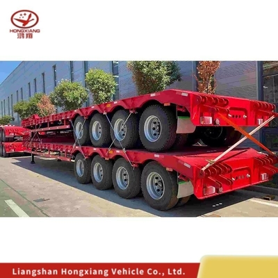 Caminhão de carga baixa de 60 a 80 t, semi-reboque de cama baixa com sistema de suspensão tipo braço cruzado