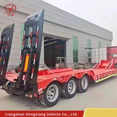 Semi-reboque Lowboy de 40 toneladas com 3 eixos e 4 eixos, com elevada capacidade de carga e durabilidade