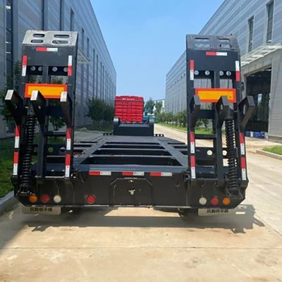 Semi-reboque Lowboy de 40 toneladas com 3 eixos e 4 eixos, com elevada capacidade de carga e durabilidade