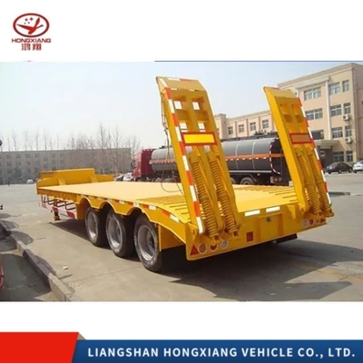 Navio de carga pesado 3 eixos Gans Neck Truck Trailer com 13500X3000X1550 mm Tamanho
