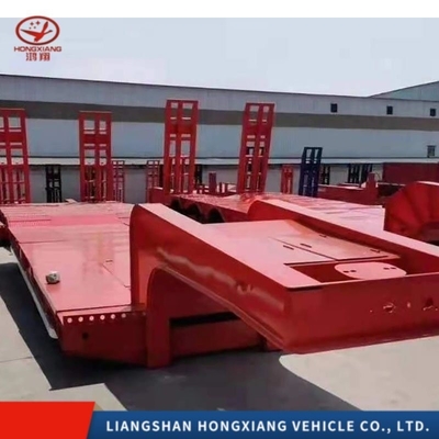 Navio de carga pesado 3 eixos Gans Neck Truck Trailer com 13500X3000X1550 mm Tamanho