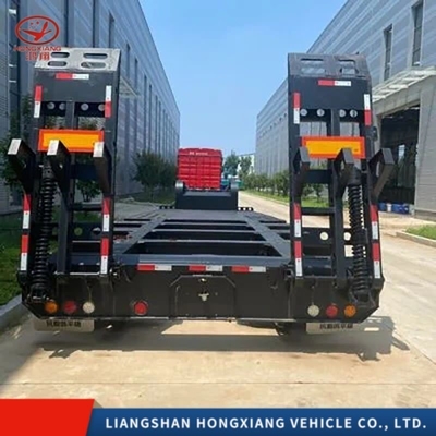 Reboque de caminhão 3 eixos 40 FT Semi-reboque de piso baixo com sistema de travagem antibloqueio ABS