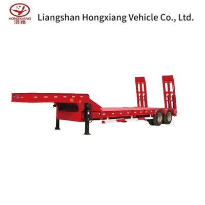 Excavadora hidráulica de carga baixa extensivel de transporte de carga pesada Step Drop Deck 4 eixos