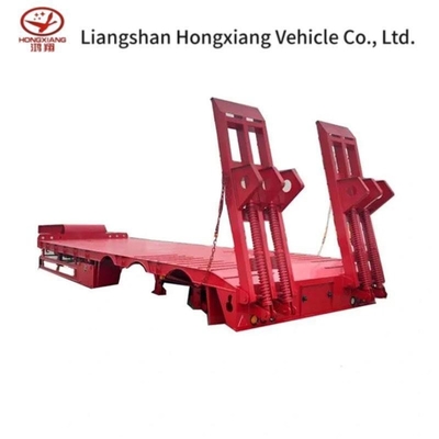 Excavadora hidráulica de carga baixa extensivel de transporte de carga pesada Step Drop Deck 4 eixos