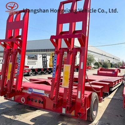 3 eixos 80t Lowbed Low Flatbed Loader Drop Deck Trailer com Serviço ao Cliente Consult