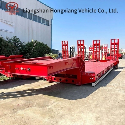 3 eixos 80t Lowbed Low Flatbed Loader Drop Deck Trailer com Serviço ao Cliente Consult
