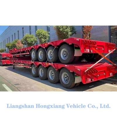 Consulte o serviço de apoio ao cliente Good Heavy Duty 3 Axles 50 Ton Low Bed Semi-Trailers Transport