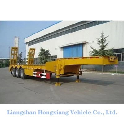 Consulte o serviço de apoio ao cliente Good Heavy Duty 3 Axles 50 Ton Low Bed Semi-Trailers Transport