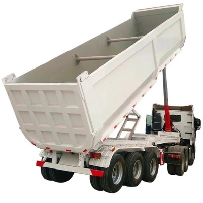 1 Semi-remolque personalizado de cascalho de guindaste Semi-baixo de garganta de ganso Dump Haulers para caminhão
