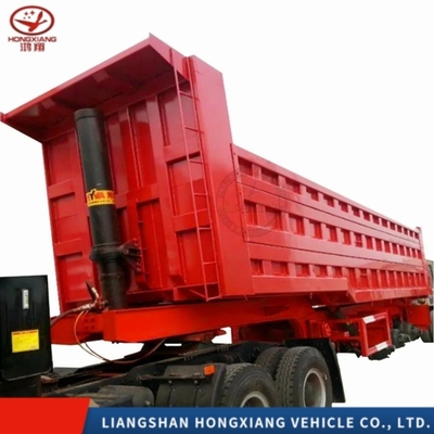 60-80t 3 eixo lado tipper reboque para a África do Sul Pneus número 16 personalização