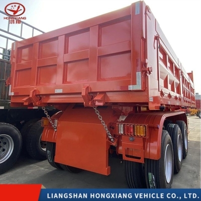 60-80t 3 eixo lado tipper reboque para a África do Sul Pneus número 16 personalização