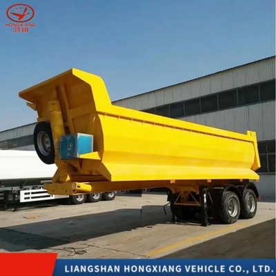 60-80t 3 eixo lado tipper reboque para a África do Sul Pneus número 16 personalização