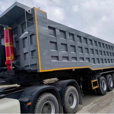Transportes Máquinas pesadas 2023 3 eixos de desvio Semi-reboque 60 toneladas camião de descarga