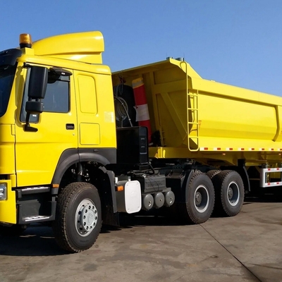 Suspensão Mecânica Suspensão Flatbed 3 Axles Rear Dump Semi-Trailer com Flatbed