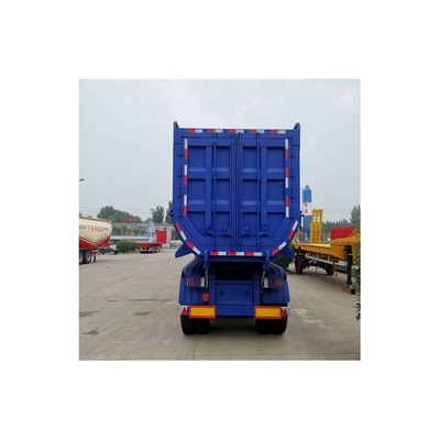 Suspensão Mecânica Suspensão Flatbed 3 Axles Rear Dump Semi-Trailer com Flatbed