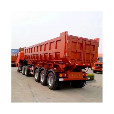 3/4/5/6 eixos aço hidráulico deslizamento traseiro fim descarga pesado Sinotruk Mineração Farm Cargo deslizamento caminhão Semi-reboque na África