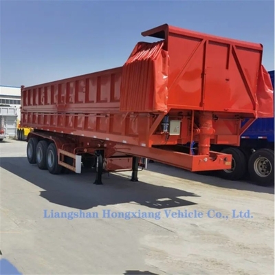 50tons 60tons 80tons Reboque de 3 eixos Tractor Dumper Transportador de carvão Semi-reboque