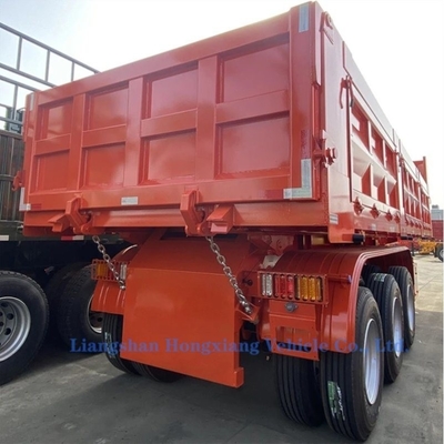 Semi-reboque galvanizado de três eixos, de cama baixa, para transporte de equipamento pesado