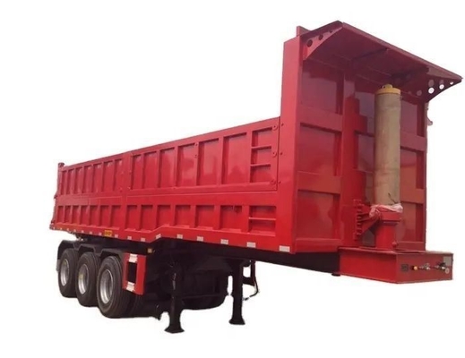 Transporte de cimento a granel em pó com semi-reboque de carga pesada de três eixos