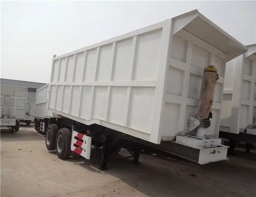Transporte de cimento a granel em pó com semi-reboque de carga pesada de três eixos