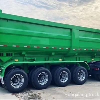 Semi-trailer personalizável de rebento de cascalho Usado Tri Axle Semi Bottom Gooseneck Dump Haulers