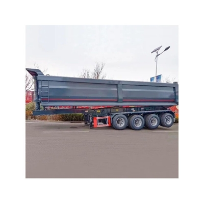 Transporte de cimento a granel em pó, semirreboque de alta inclinação, com parede lateral de 1,50 m, 35 m3