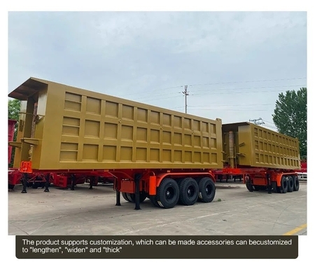 Caminhão de inclinação lateral, semi-reboque com 12 pneus e sistema hidráulico avançado