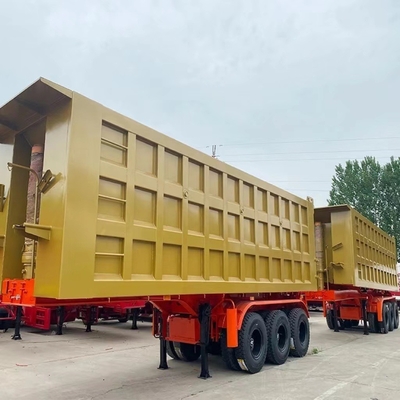 Caminhão de inclinação lateral, semi-reboque com 12 pneus e sistema hidráulico avançado