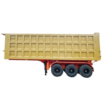 12 Número de pneu Semi-reboque de descarga 40t 50t Caminhão de 3 eixos em forma de U para trator hidráulico de mineração
