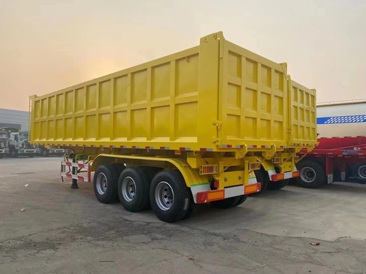 Reboque de trator pesado auto-dumping Reboque de meio tubo Reboque de descarga Material e concepção de aço